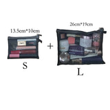 Weiyinxing Fashion Mesh Cosmetic Bag For Women S/M/L Set Makeup Bag Lipstick Bag Travel Organizer Makeup Organizer Cosmetics Pouch