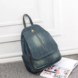 Weiyinxing Denim Canvas Women Backpack Big Capacity High Quality female School Bag Casual Jeans Travel shoulder Bag Rucksack Mochila