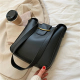 Weiyinxing Simple PU Leather Bucket Crossbody Bags for Women 2024 Luxury Designer Lady Shoulder bags Ladies Handbags 2 Pcs/set