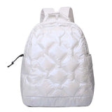Weiyinxing Space Padded Down Backpack Fashion Large Capacity Backpack Female Shoulder Cotton Quilted School Bag Mochilas Femininas