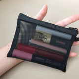 Weiyinxing Fashion Mesh Cosmetic Bag For Women S/M/L Set Makeup Bag Lipstick Bag Travel Organizer Makeup Organizer Cosmetics Pouch