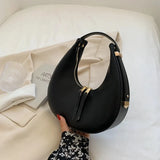 Weiyinxing Advanced Crescent-shaped Bag For Women PU Leather Shoulder Bag Solid Color Underarm Bag Designer Lady Handbag Purse