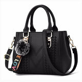 Weiyinxing Messenger Bags Women Leather Handbags Bags for Women Sac a Main Ladies hair ball Hand Bag