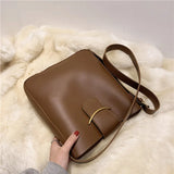 Weiyinxing Simple PU Leather Bucket Crossbody Bags for Women 2024 Luxury Designer Lady Shoulder bags Ladies Handbags 2 Pcs/set