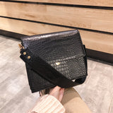 Weiyinxing PU Leather Shoulder Crossbody Bags for Women 2024 Lux Designer Bag With Crocodile Pattern Large Capacity Casual Tote Bag