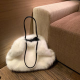 Weiyinxing Women Mink Fur Shoulder Bag Totes Handbag Brand Party Bag Ladies Natural Mink Fur Hand Bags Luxury Designer Evening Bag