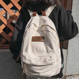 Weiyinxing Cool Girl Boy Canvas Green Laptop Student Bag Trendy Women Men College Bag Female Backpack Male Lady Travel Backpack Fashion