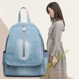 Weiyinxing Denim Canvas Women Backpack Big Capacity High Quality female School Bag Casual Jeans Travel shoulder Bag Rucksack Mochila