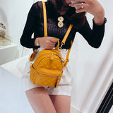 Weiyinxing Women Backpacks for Teenage Girl Schoolbag Backpack Fashion Mini  PU Leather Backpacks New Preppy School Style Rucksack Mochila