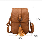 Weiyinxing Crossbody Bag For Women Tassel PU Leather Shoulder Bag Small Phone Messenger Bag Square Bag Lady Shopping Purse bolso