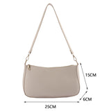 Weiyinxing Solid Color Small PU Leather Shoulder Bags For Women 2024 Summer Simple Underarm Bags And Purses Female Travel Totes