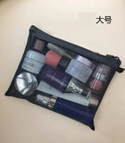 Weiyinxing Fashion Mesh Makeup Bag Women 2024 Cosmetic Bag Simple Toiletry Bag Travel Organizer Cosmetics Bags S/M/L Set Make Up Bag