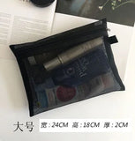 Weiyinxing Fashion Mesh Makeup Bag Women 2024 Cosmetic Bag Simple Toiletry Bag Travel Organizer Cosmetics Bags S/M/L Set Make Up Bag