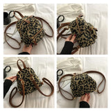 Weiyinxing Women Mini Backpack High Quality Leopard Nylon Shoulder Bag Small Backpack School Bags for Teenage Girls Travel Rucksack