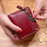 Weiyinxing Leather Women Wallet Hasp Small and Slim Coin Pocket Purse Women Wallets Cards Holders Luxury Brand Wallets Designer Purse