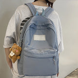 Weiyinxing Black Ladies Backpacks Kawaii Girl School Nylon Bag Teen College Student Female Backpack Waterproof Cute Women Bags Fashion