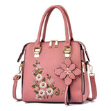 Weiyinxing Embroidery Flower Handbag For Women PU Leather Tassel Crossbody Bag Designer Handle Bag Brand Female Shoulder Bag bolso