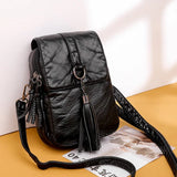 Weiyinxing Crossbody Bag For Women Tassel PU Leather Shoulder Bag Small Phone Messenger Bag Square Bag Lady Shopping Purse bolso