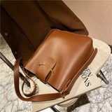Weiyinxing Simple PU Leather Bucket Crossbody Bags for Women 2024 Luxury Designer Lady Shoulder bags Ladies Handbags 2 Pcs/set
