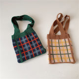 Weiyinxing Knitting Children Small Shoulder Bags Boys Girls Retro Messenger Crossbody Bag Cute Baby Kids Purse Handbags Wallet Pouch