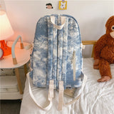 weiyinxing Fashion College Girls Laptop Backpack School Bag Canvas Women Mochila Kawaii Bookbag Female Shoulder Travel Rucksack