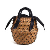 Weiyinxing Buy Summer Holiday Beach Bag with Pearl Ladies Woven Bucket Diamond Bag Designer Hot Handbags