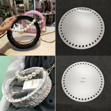 Weiyinxing 45 Holes 18cm Round Shape Clear Acrylic Base Mould For Knit Bag Hand-wrapped Material Board material tejido a mano