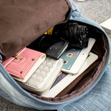 Weiyinxing Denim women backpack large Capacity High Quality Canvas Jeans Student Schoolbag Travel Knapsack Rucksack Mochila blue