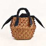 Weiyinxing Buy Summer Holiday Beach Bag with Pearl Ladies Woven Bucket Diamond Bag Designer Hot Handbags