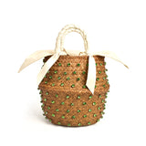 Weiyinxing Buy Summer Holiday Beach Bag with Pearl Ladies Woven Bucket Diamond Bag Designer Hot Handbags