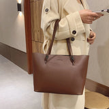 Weiyinxing Women Tote Bag Female Soft Leather Shoulder Bag Fashion Solid Color Top-handle Bag Shopping Tote Gilrs Weekend Bag Bolsas