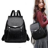 Weiyinxing Women Backpack New PU Leather Travel Backpack Large Capacity School Bag Double Zipper Design Backpack New Bag mochila