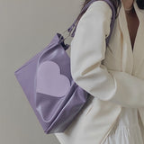 Weiyinxing Pattern Women PU Leather Shoulder Bags Female Cool Girl Purple Underarm Bag Fashion Design Ladies Small Tote Handbags