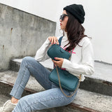 weiyinxing chains women shoulder bags designer wide strap messenger bags luxury pu leather crossbody bag lady small purse 3 bag set