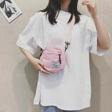 Weiyinxing Women's Bag Unisex Fanny Crossbody Bag Solid Color Leisure Trend Square Casual Shoulder Pack Harajuku Korean Style Handbag