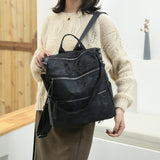 Weiyinxing Black Nylon Women Backpack Female Simple Pattern Travel Bag High Quality Schoolbag For Teenage Girls Book Knapsack