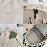 Weiyinxing Girl White Waterproof Backpack Nylon Ladies School Bag Kawaii Female Laptop Bag Women College Student Mesh Backpack Fashion