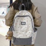 Weiyinxing Trendy Nylon Kawaii Flannel Floral Bag Ladies Cute College Backpack Women Travel Student Bag Female Laptop Backpack Fashion