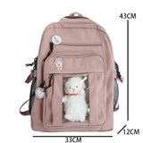 Weiyinxing New Summer Nylon Women Rucksack Female Travel Double Shoulder Backpack Student School Bag for Teenager Girls Mochila