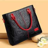 Weiyinxing Handbag Women PU Leather Shoulder Bag Trendy Handle Bag Large Capacity Crossbody Bag New Lady Handle Bags Shopping Pouch
