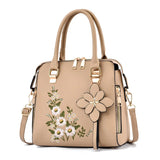 Weiyinxing Embroidery Flower Handbag For Women PU Leather Tassel Crossbody Bag Designer Handle Bag Brand Female Shoulder Bag bolso