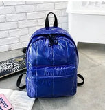 Weiyinxing Space Padded Women Backpacks Winter Down Cotton School Bags for Teenager Designer Travel Bag Female Big Purses 2024 New