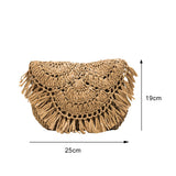 Weiyinxing Summer Straw Bags For Women Handmade Tassel Beach Bags Raffia Rattan Woven Handbags Female Vacation Crossbody Bags Clutch