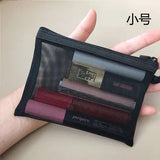 Weiyinxing Mesh Cosmetic Bag With Zipper Portable Makeup Bag Women Makeup Pouch Neceser Mujer Toiletry Bag Travel Organizer Neceser