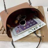 Weiyinxing PU Leather Tote Bag Women New Popular Chains Shoulder Bag Large Capacity Handbag Female Shopping Handle Bag Lady Purse
