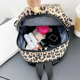 Weiyinxing Women Zebra Leopard Cow Print Backpacks Nylon Shoulder Bag Students High School Small Book Bag Female Mini Rucksack mochila