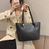 Weiyinxing Women Tote Bag Female Soft Leather Shoulder Bag Fashion Solid Color Top-handle Bag Shopping Tote Gilrs Weekend Bag Bolsas