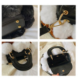 Weiyinxing Winter Hot Soft Plush Ball Handbags for Women Luxury Designer Bag Fashion Trends Colorful Fur Crossbody Shopper Bolso Femme