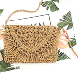 Weiyinxing Summer Straw Bags For Women Handmade Tassel Beach Bags Raffia Rattan Woven Handbags Female Vacation Crossbody Bags Clutch