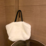 Weiyinxing Women Mink Fur Shoulder Bag Totes Handbag Brand Party Bag Ladies Natural Mink Fur Hand Bags Luxury Designer Evening Bag